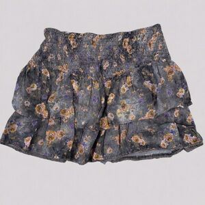 Zara kids Gray Floral Skort (skirt with shorts under)